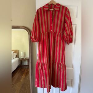 The Bettina Tiered Shirt Dress by Maeve- anthropology- size small